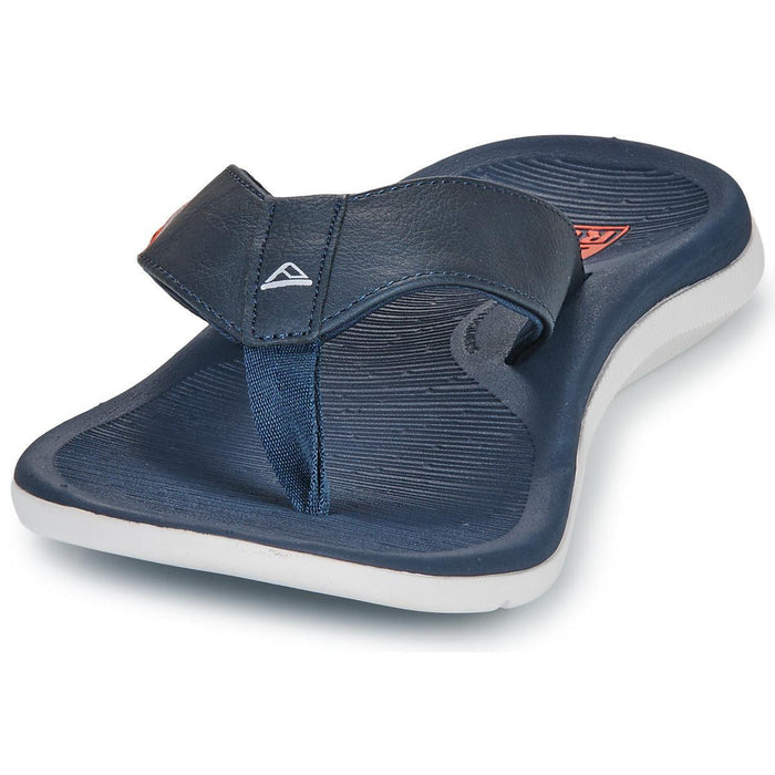 Reef Santa Ana blue and orange flip flop with white sole for watersports