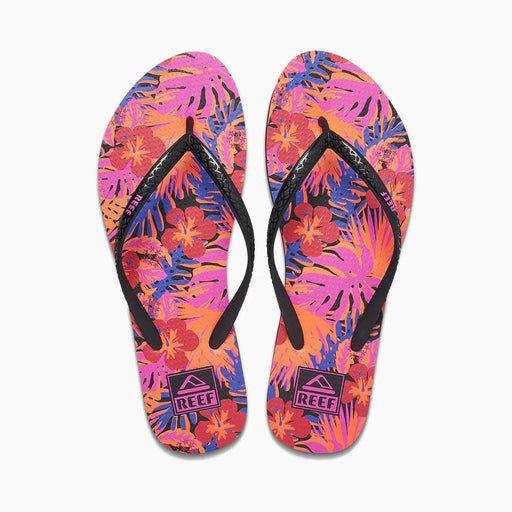 Reef Seaside Prints Hibiscus Coral Womens Flip Flops - Boardworx