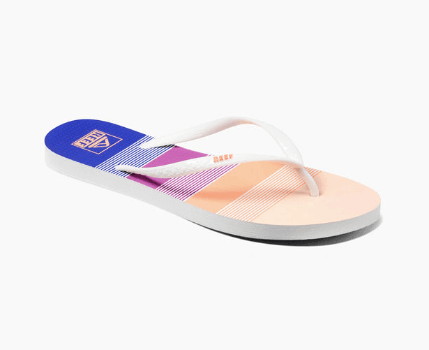 Reef Seaside Prints Ladies Flip Flops Retro Stripes - Boardworx