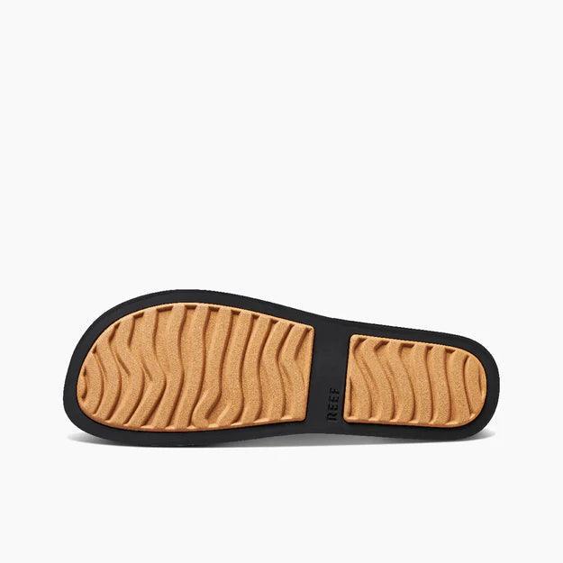 Reef Water Vista sandal black and tan, showing textured sole for watersports use