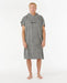 Rip Curl olive hooded towel poncho for watersports, worn by a model on white background