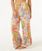 Rip Curl women's beach pants with colorful tropical leaf pattern, elastic waist, relaxed fit