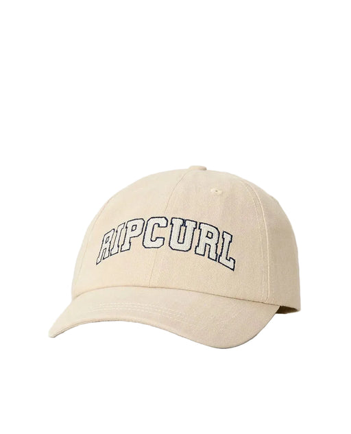 Rip Curl natural-coloured cap with embroidered logo, surf clothing accessory
