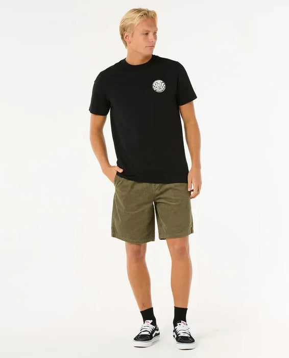 Rip Curl Classic Surf cord volley short in dusty olive on a male model