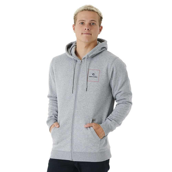 Rip Curl Corp Icon Zip Hoody Grey Marle - Boardworx