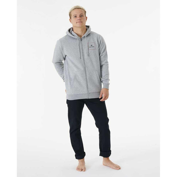 Rip Curl Corp Icon Zip Hoody Grey Marle - Boardworx