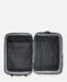 Rip Curl F-Light Global 100L Search camo travel bag open, large mesh compartments, grey lining