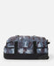 Rip Curl F-Light Global 100L camo wheeled travel bag with black straps and zip pockets