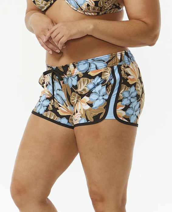 Rip Curl Follow The Sun 3" Ladies Boardshorts Dusty Blue - Boardworx