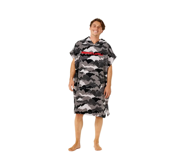 ripcurl hooded towel black grey 