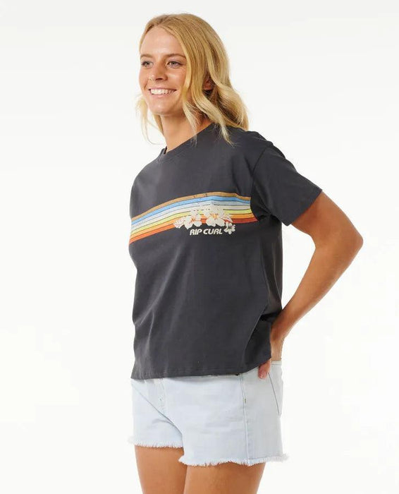 Rip Curl Hoffman Relaxed Ladies Tee Washed Black - Boardworx