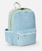 Rip Curl corduroy backpack in mint blue with front pocket and embroidered logo
