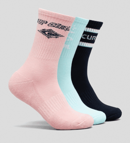 Rip Curl Icons Of Surf 3 Pack Ladies Socks - Boardworx