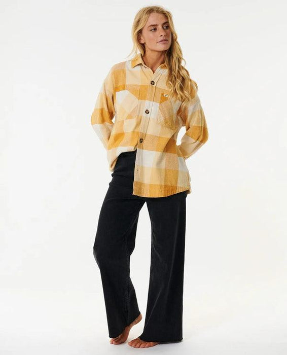 Rip Curl La Isla Ladies Flannel Shirt Gold - Boardworx