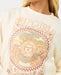 Rip Curl Luna relaxed crew sweatshirt in bone with sun and cactus graphic, surf clothing