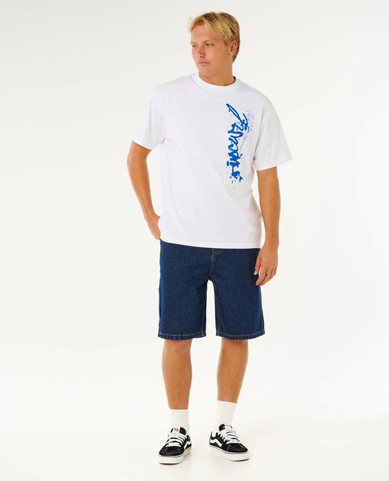Rip Curl Nu Dose 22 indigo denim walkshorts for men, surf style clothing