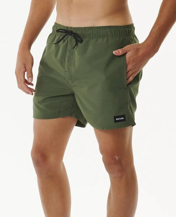 Rip Curl Offset 15" Volley Short Dark Olive - Boardworx