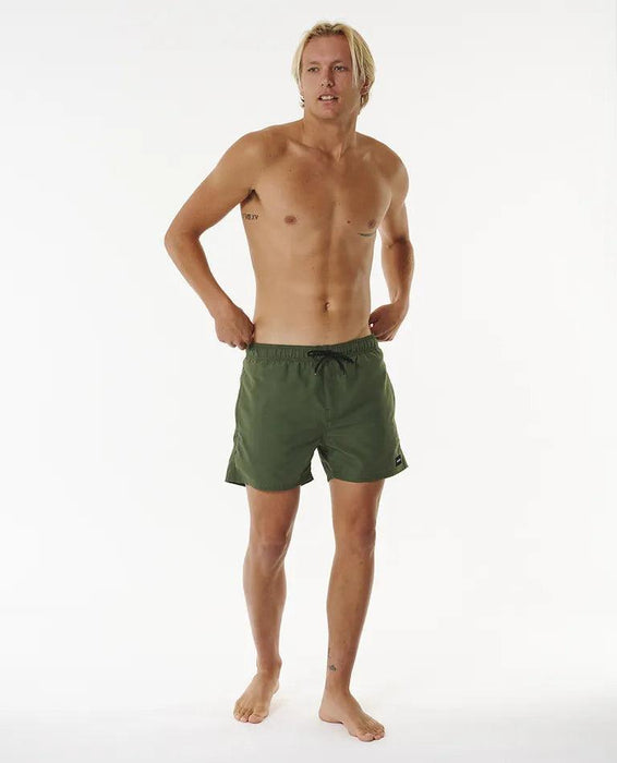 Rip Curl Offset 15" Volley Short Dark Olive - Boardworx