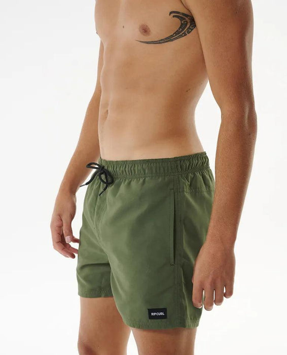 Rip Curl Offset 15" Volley Short Dark Olive - Boardworx