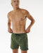 Rip Curl Offset 15" Volley Short Dark Olive - Boardworx