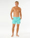 Rip Curl aqua volley shorts for men, elastic waist, drawstring, summer surf clothing