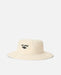 Rip Curl natural sun hat with black logo, premium surf UPF protection, wide brim