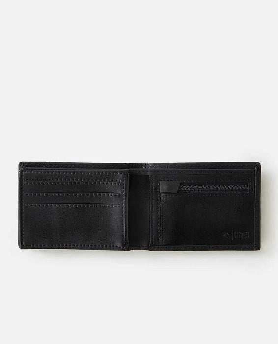 Rip Curl RFID Slim Leather Wallet Black - Boardworx