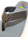 Rip Curl Ripper open toe flip flop in blue and grey with black strap and printed logo