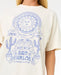 Rip Curl San Carlos heritage tee in bone, featuring blue sun and cactus graphic print