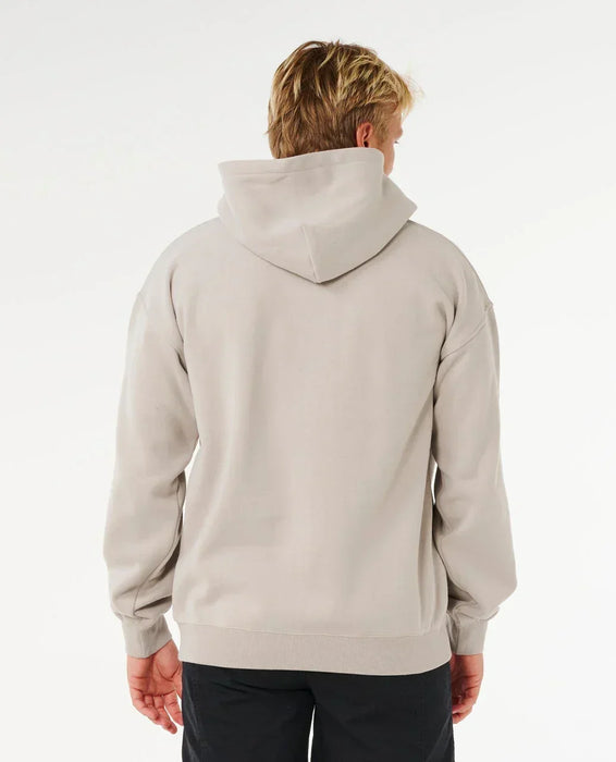 Rip Curl stone colour zip hoody, back view, surf clothing for watersports enthusiasts