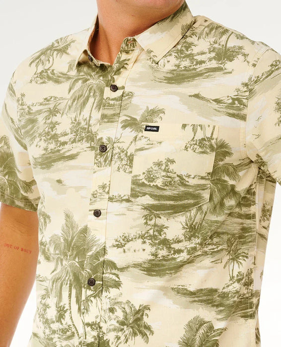 Rip Curl Sessions Short Sleeve Shirt Vintage White