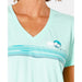 Rip Curl Sunset V Neck Ladies Tee Light Aqua - Boardworx