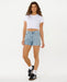 Rip Curl Tabby denim shorts in vintage blue, surf clothing for women