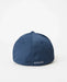 Rip Curl navy Flexfit cap with white logo on back, watersports surf clothing accessory