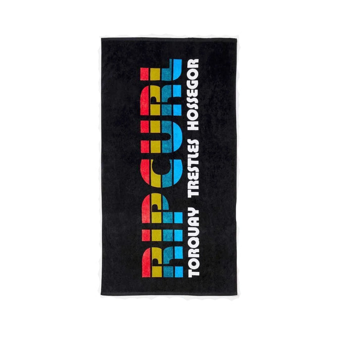 rip curl black beach surfing towel 