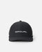 Rip Curl black Aerotech Flexfit cap for watersports with white logo on front