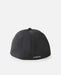 Rip Curl VAPORCOOL Delta Flexfit cap in black, rear view, watersports surf hat