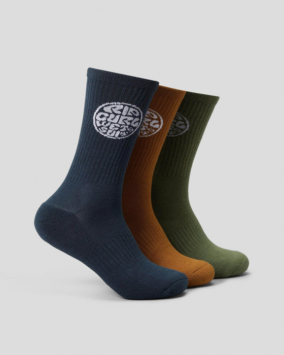 Rip Curl Wet Crew Socks 3 pack - Boardworx