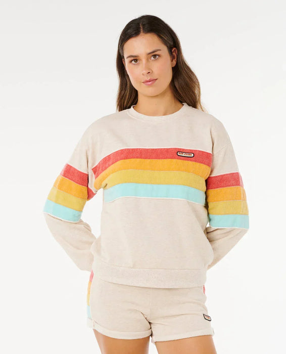 Rip Curl Surf Revival Relaxed Crew Oatmeal