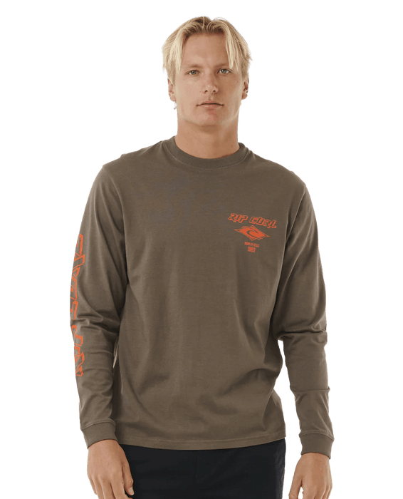 Rip Curl Fade Out Icon Long Sleeve Tee Rock