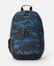 Rip Curl Evo 24L Camo Check Backpack in Black/Navy – straight front view