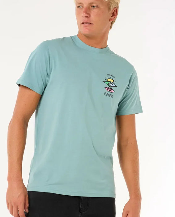 Rip Curl Search Icon Tee Blue Lagoon