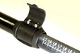 Adjustable SUP paddle shaft with black locking clamp and measurement markers
