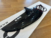 Sabfoil hydrofoil front wing W699 carbon, glossy black, on white box on wood floor