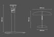 Sabfoil kite foil hydrofoil complete setup technical diagram with mast and wing measurements