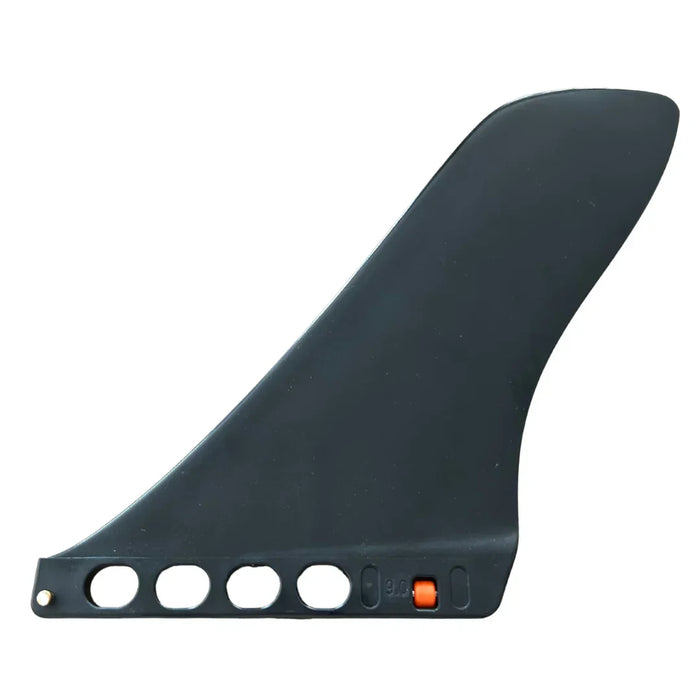 Sandbanks black easy clip-in SUP skeg fin with orange clip for paddleboard