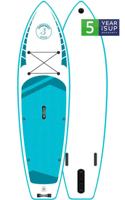 Sandbanks Elite 10'6 32" SUP Stand Up Paddle board Turquoise - Boardworx