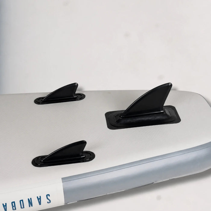 Sandbanks RS three fixed welded fins for stability and easy setup