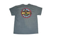 Mr. Zogs Sex Wax neon logo t-shirt in dark heather grey, surf clothing for watersports