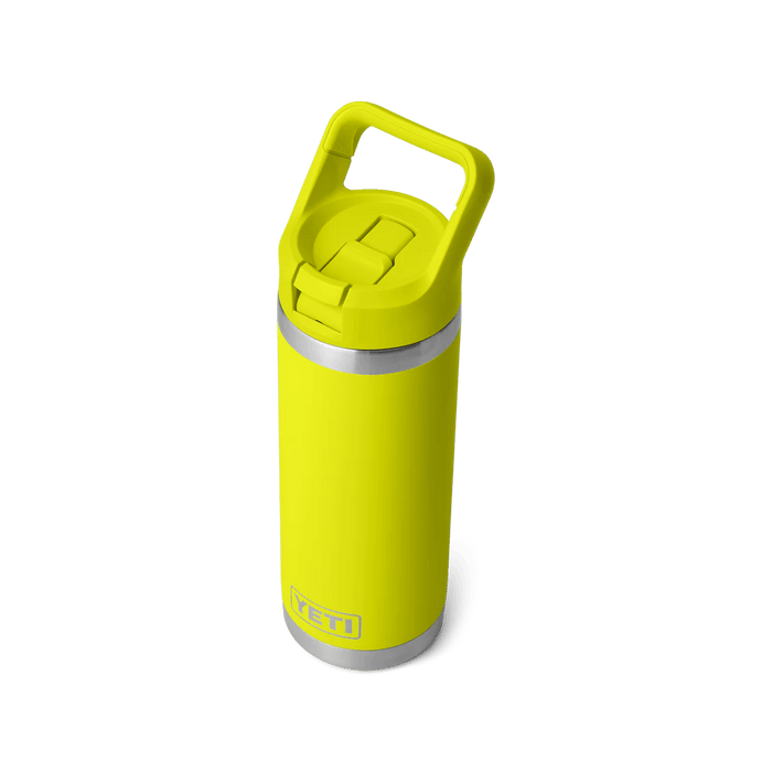 Yeti Rambler 18 oz (532 ml) Bottle With Colour-Matched Straw Cap Firefly Yellow